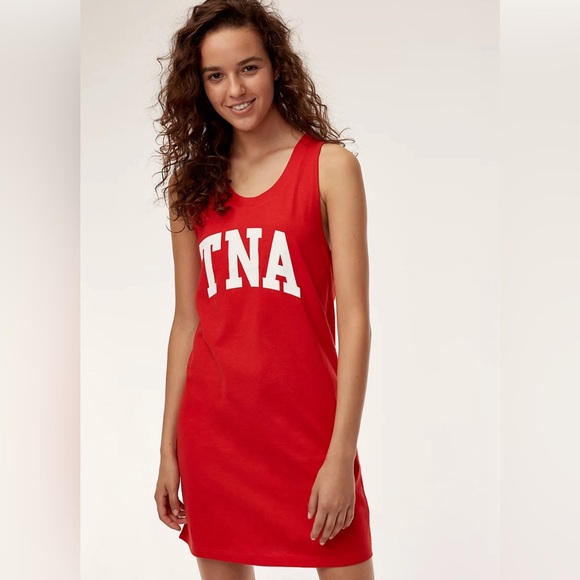 Aritzia TNA Pandora Dress Red - Picture 1 of 11